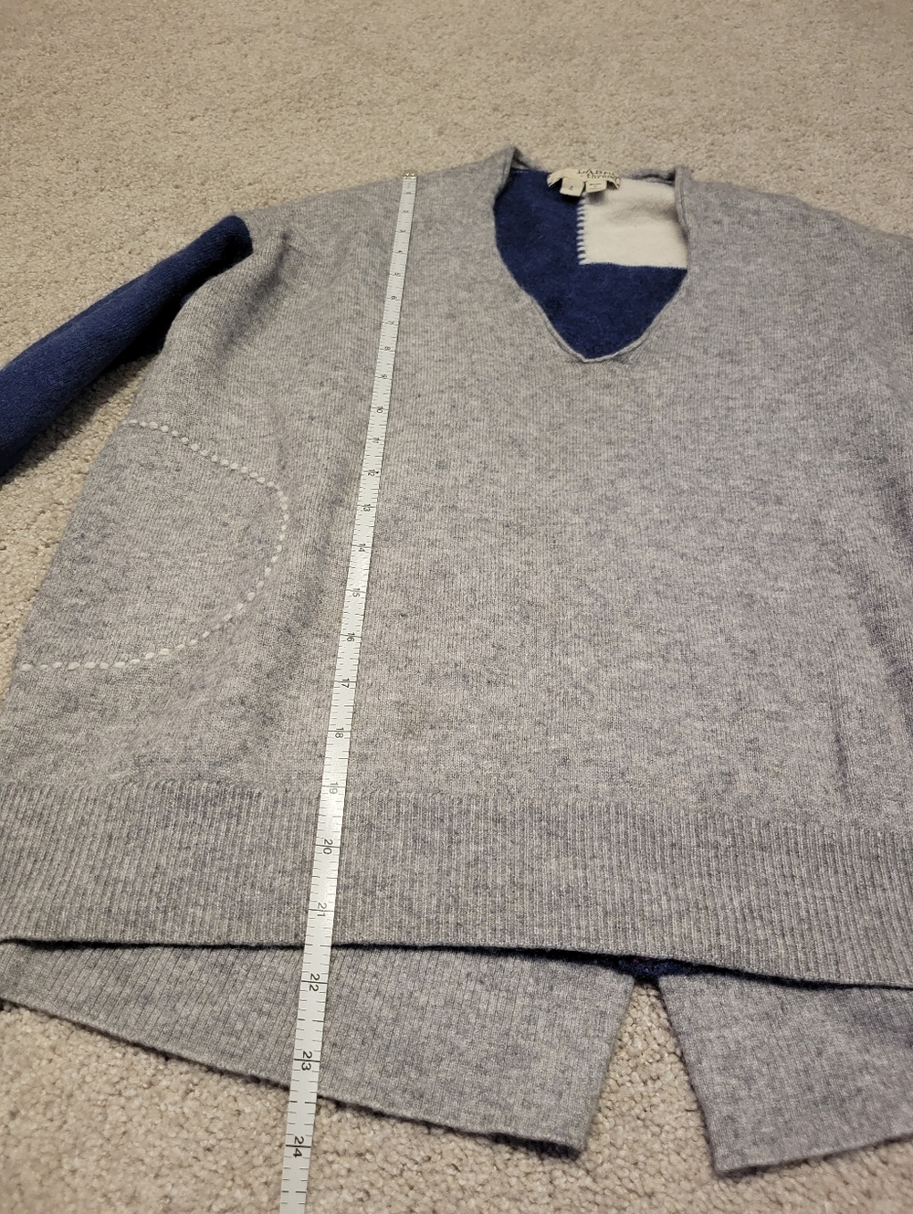 Label & Thread Wool Cashmere Colorblock Sweater - Picture 9 of 11